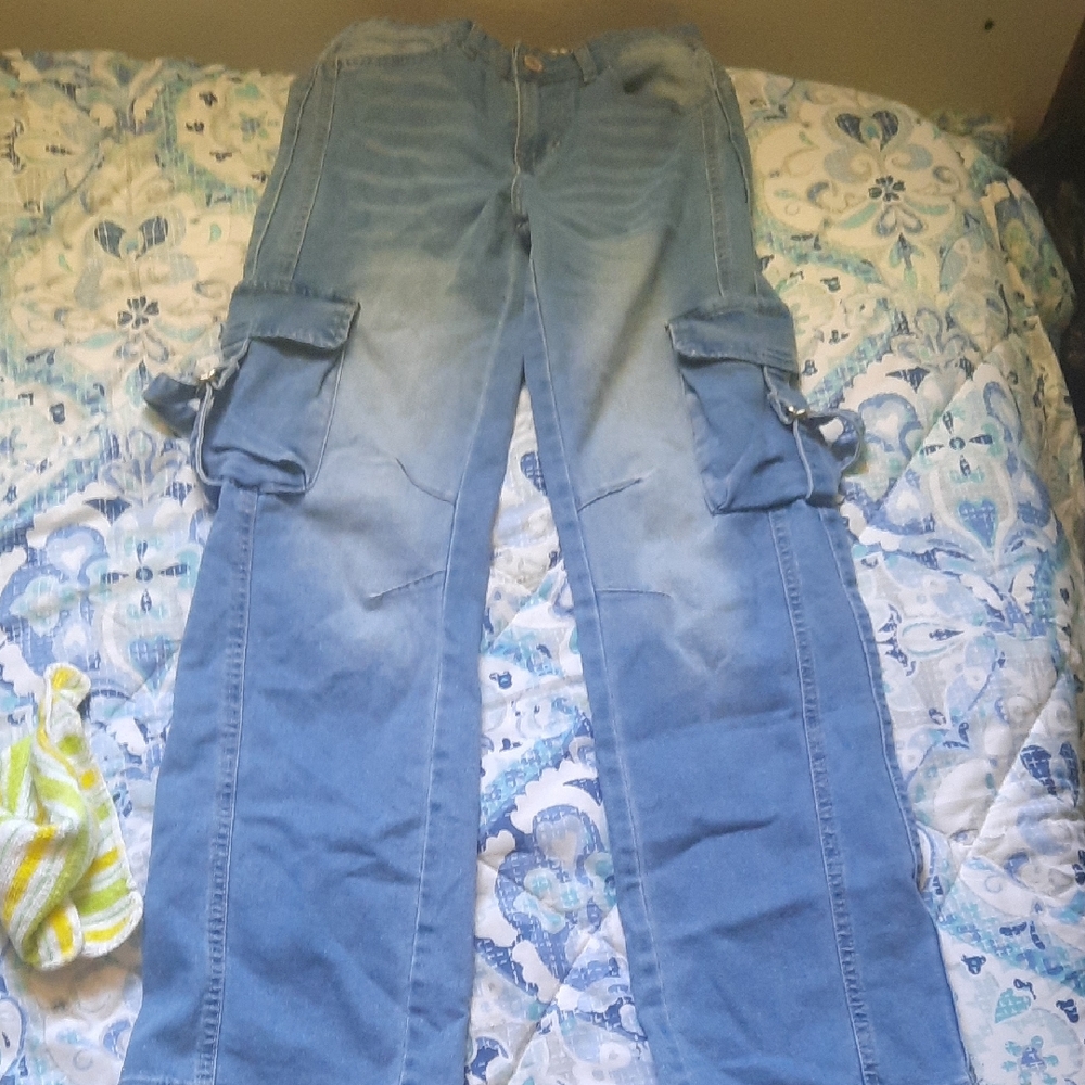 Blue Cargo Jeans